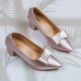 Yolanda Peach Block heel for women