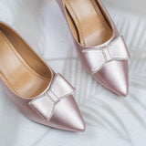 Yolanda Peach Block heel for women