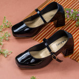 Gianna Black Block heel for women