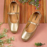 Gianna Golden Block heel for women