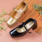 Gianna Golden Block heel for women