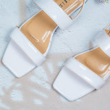 frankie White- Flat sandals for women