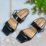 frankie Black - Flat sandals for women