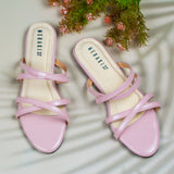 LYNDA Pink- Flat sandals for women