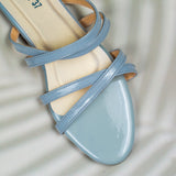 LYNDA Gray - Flat sandals for women