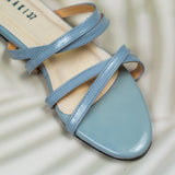 LYNDA Gray - Flat sandals for women