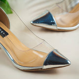 Azura Silver  Closed Toe Heel for women