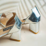 Azura Silver  Closed Toe Heel for women