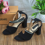 Celeste Black Block Heel for women