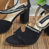 Celeste Black Block Heel for women