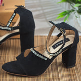 Celeste Black Block Heel for women