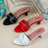 Freeda Red block Heel for women