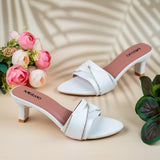 Freeda white block Heel for women