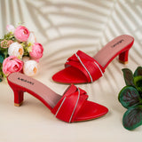 Freeda Red block Heel for women