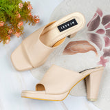 Stacy Cream Platform high heel for women