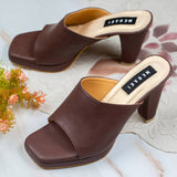 Stacy Chocolate Brown Platform high heel for women