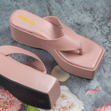 Ava Pink Wedge heel for women